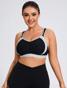 MELENECA MELENECA Women's High Impact Support Wirefree Bounce Control Plus Size Workout Sports Bra