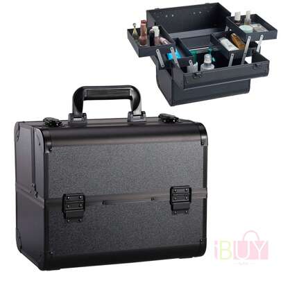 Estuche de maquillaje profesional, estuche de maquillaje portátil, estuche de maquillaje de aluminio, joyero, estuche para guardar cosméticos, estuche de maquillaje con divisores ajustables, estuche de maquillaje profesional, estuche de almacenamiento multifuncional, estuche de almacenamiento de gran capacidad, estuche de maquillaje, estuche de almacenamiento de cosméticos de 3 capas, estuche de viaje para cosméticos, herramientas de maquillaje, herramientas profesionales, suministros de almacenamiento, con 3 bandejas retráctiles, resistente y duradero, simple y hermoso, adecuado para el hogar, la empresa, la escuela, viajes (rosa, negro, blanco)