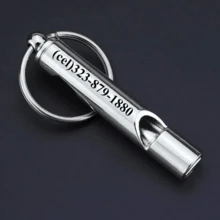 1 pieza Silbato multifuncional personalizable con abridor de botellas - Silbato de supervivencia de aleación de zinc de alta calidad, adecuado para entrenadores, regalos de Acción de Gracias y Navidad - Sin electricidad, personalizable con nombre y número de teléfono personal - Multicolor - Ver 4