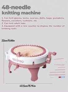 Máquina de tejer manual grande con forma de conejo de 22 agujas, 40/48 agujas, para hacer ropa de mascota, calcetines de niños, gorros, bufandas, suéteres, juguetes de peluche, regalo exquisito