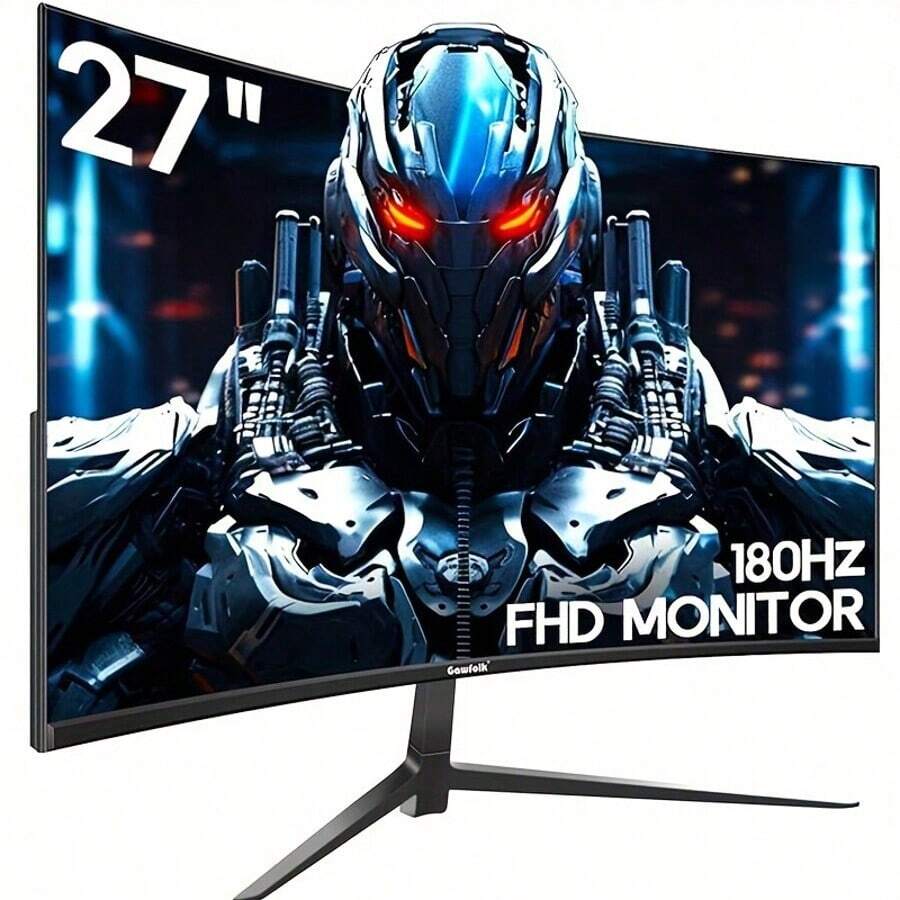 Best Curved Gaming Monitor 27 Inch GAWFOLK Gawfolk 27 Inch Curved Gaming Monitor 1K 180Hz, PC Screen Full