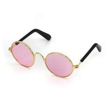 1 Stück süße retro runde Spiegelsonnenbrille, geeignet als Foto Requisite für kleine Hunde/Katzen, Haustierkatzen/Hunde Sonnenbrille, Teddy personalisierter lustiger Kopfschmuck Haustierzubehör