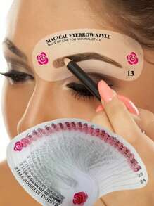 Eyebrow Shaping Mold Set, Eyebrow Styling Tools Kit, Eyeliner Template Card, DIY Beauty Styling And Makeup Application,Cheap,Stocking Stuffers,Makeup,Makeup Tools,Cheap Stuff,Gifts,Gifts For Women,Christmas Gifts - Clear - View 1