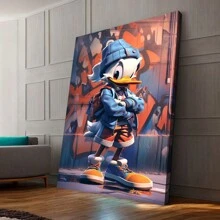 Donald Duck Canvas Artwork Wall Decor, Asian Style Modern Art Piece, Ideal For Living Room, Bedroom, And Other Home Spaces