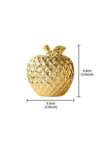 1 peça moderna simples cerâmica ouro prata maçã decoração de mesa - artesanato, decoração de casa, sala de estar, decoração de mesa, perfeito para decoração de festa ou festival