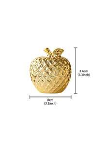 1 peça moderna simples cerâmica ouro prata maçã decoração de mesa - artesanato, decoração de casa, sala de estar, decoração de mesa, perfeito para decoração de festa ou festival