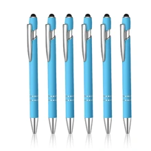 6pcs 2-In-1 Retractable Ballpoint Pen With Stylus, Metal Stylus Tip Suitable For Touchscreen, 1.0mm Black Ink Back To School - Multicolor - View 13