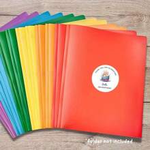 48/96 pezzi Adesivi personalizzati con nome, età, data di nascita, etichette per torte di compleanno personalizzate, borse regalo di felicitazioni, etichette per buste - Multicolore - Visualizzare 4