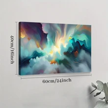 1pc Framed Canvas Poster, Abstract Art Wall Art Canvas Paintings, Ideal Gift For Bedroom Living Room Corridor, Wall Art, Wall Decor, Winter Decor, Room Decoration. This Product Does Not Have Any Concave Or Convex Parts, Please Purchase With Caution