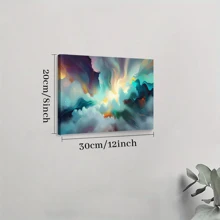 1pc Framed Canvas Poster, Abstract Art Wall Art Canvas Paintings, Ideal Gift For Bedroom Living Room Corridor, Wall Art, Wall Decor, Winter Decor, Room Decoration. This Product Does Not Have Any Concave Or Convex Parts, Please Purchase With Caution