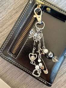 1 szt., Modny, ręcznie robiony brelok z żywicy z koralikami - styl punkowy, damski dodatek z klamrą w kształcie homara, zawieszka do torby samochodowej, szkolna gwiazda, uroczy gotycki Y2k