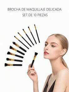 10pcs Makeup Brush Set Loose Makeup Eyeshadow Brushes 10pcs Makeup Brush Set: Complete Beauty Brush Set With Soft Bristles, Portable, Including Eye Shadow Brushes And Beauty Tools. 10 Brushes, Five Large And Five Small, Beauty Tools, Five Large And Five Small.