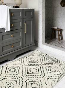 1 Stück waschbarer rutschfester Teppich im Boho-Stil, für Wohnzimmer, Schlafzimmer, Arbeitszimmer, Esszimmer, Homeoffice, Eingangsbereiche für Innenräume