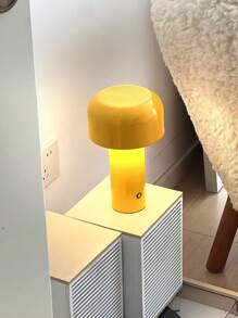 1 Pc Yellow/White/Black/Gray LED Mushroom Desk Lamp, Decorative Lamp With USB Charging Function, Minimalist Night Lamp With Tri-Color Dimmable, Suitable For Entryway, Office, Bedroom Bedside, Study, Living Room, Valentine's Day, Halloween, Thanksgiving, Mardi Gras, Christmas, It's An Indispensable Desk Lamp For Study And Work.