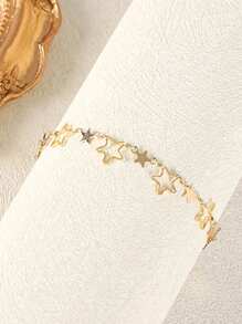 19 件/套优雅铜星、月亮、仿珍珠金手链，适合女性日常佩戴、派对、礼物、节日 - 星月A款 - 查看 15