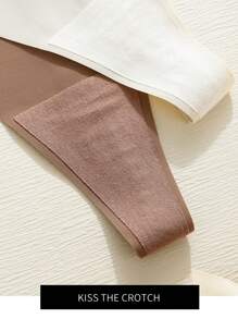 5 件装 女士低腰吊带大胆内衣性感丁字裤内衣简约 G 字裤 - 彩色 - 查看 4