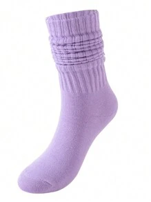 1 Pair Women Over The Knee Socks, Colorful Vertical Stripe Pattern, Fashion Versatile Thigh High Stockings, Spring/Summer