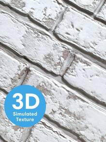 10pcs 3D Wall Panel, Faux Brick Wall Tiles For Living Room, Peel And Stick Backsplash For Kitchen Wall, Brick Tile Stickers Waterproof Bathrooom, Home Decor