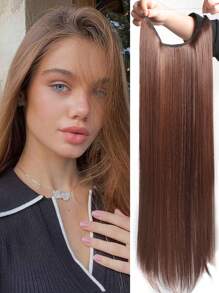 22 Inch Women's Everyday Straight Hair Extensions Fish Line Style Hair Extension Piece, Multiple Colours To Choose From, Easy To Use, Suitable For Parties, Raves - Multicolor - View 16