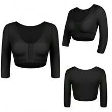 S-5XL Big Size Arm Shaper For Women Post Surgery Push Up Bra Compression Long Sleeves Corset Corrector Front Closure Seamless Shapewear Womenswear Comfort