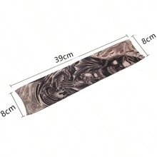 1 件户外骑行防晒纹身臂套，男女通用，无缝花臂套，防止纹身，送给朋友或自用的礼物 - 彩色 - 查看 10