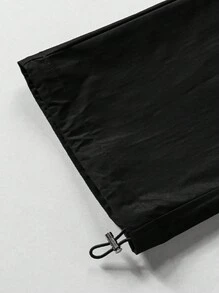 Men's Spring Summer Fall Straight Leg Multi-Pocket Cargo Pants Comfortable Breathable Drawstring Overalls Hiking Windproof Jogger Pants(XS-XL) - Black - View 9