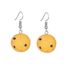 2 szt. Kolczyki z ciasteczkami, Realistyczne kolczyki z imitacją jedzenia, Kolczyki z ciasteczkami dla kobiet do codziennego noszenia, Prezent dla miłośników ciasteczek