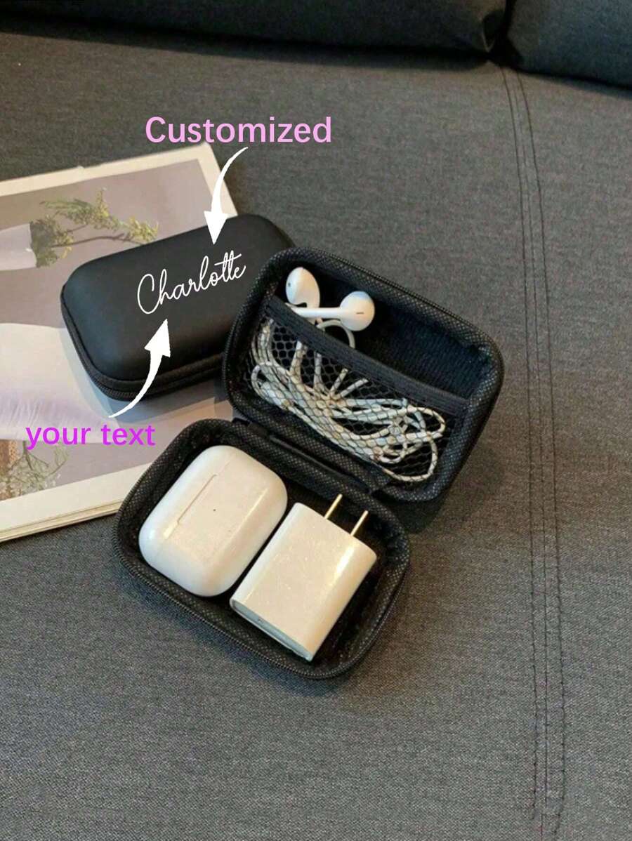 Portable Coin Purse, Earphone Case, USB Cable Organizer, Storage Pouch, Key Holder, Charger Case, Wireless Earbuds Case, Essential For Dorm, Travel Organizer Bag, Cosmetic Bag, Makeup Organizer, Large Capacity For Lipstick, Makeup Brushes, Skincare, Phone, Coins, Small Items, Suitable For Home, Gift, Holiday (Halloween, Christmas) And More, Multi-Purpose - Multicolor - View 1