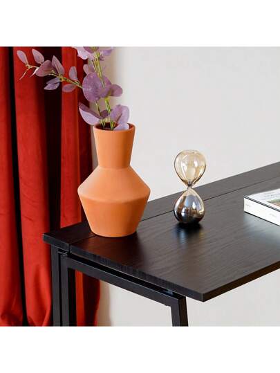 Meubles Cosy Foldable Computer Bureau Folding Tafel Size Workstation, Black, 80*40*74cm view 8