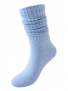 1 Pair Women Over The Knee Socks, Colorful Vertical Stripe Pattern, Fashion Versatile Thigh High Stockings, Spring/Summer