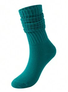 1 Pair Women Over The Knee Socks, Colorful Vertical Stripe Pattern, Fashion Versatile Thigh High Stockings, Spring/Summer