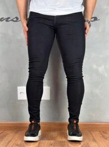 Premium Super Skinny Basic Jeans 01 - Black - View 6