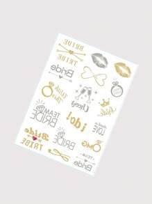 1 Sheet Glitter Tattoo Stickers For Wedding Party Waterproof Temporary Tattoos For Women And Men Hand And Body Decoration - Multicolor - View 19