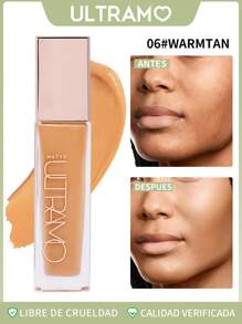 Base de maquillaje líquida, corrector de cobertura total, acabado mate natural, larga duración a prueba de agua,la textura suave, adecuada maquillaje colorstay para piel grasa/combinación - #6 WARM TAN - Ver 1