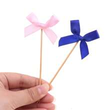 12/36 件丝带蝴蝶结纸杯蛋糕装饰、蝴蝶结纸杯蛋糕糕点装饰、生日派对用品、纸杯蛋糕装饰、婚礼蛋糕装饰、派对蛋糕装饰 - 彩色 - 查看 9