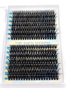 280 簇 14D/DD 浓密睫毛，10-18 毫米混合长度，0.05/0.07 毫米厚度，卷曲、蓬松、纤细设计，适合派对、日常使用、可重复使用睫毛簇、睫毛簇、单根睫毛、睫毛、假睫毛 - 黑色 - 查看 5