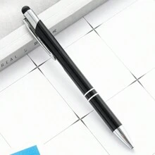 1pc Customizable Push-Button Ballpoint Pen With Logo Engraving, Name Personalization, Office Supply, Gift For Valentine's Day, Thanksgiving, Teachers Back To School,Multi-Functional,Ornamental,Reusable,Modern,Colorful,Cute,Vintage,Cartoon,Kawaii,Custom,Personalized,Unique,Customized,Workers,Clients,Students,For Business/Work/Office,For School