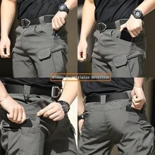 Multi-Pocket Military Tactical Pants For Men - Grey - View 7