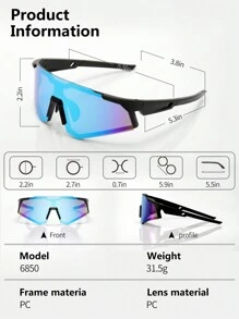 Gafas de moda para deportes al aire libre unisex, con marco y lentes de PC, gafas para escalar, aptas para ciclismo, pesca, correr, golf y vela