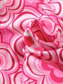 Young Girls Floral Cami Top And Biker Shorts Set, Sports/Casual Style, Summer Wear