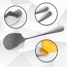 3 piezas de cucharas de servir grandes de acero inoxidable, cucharas de servir grandes, cucharas soperas de acero inoxidable para servir en cocina, restaurante y banquetes