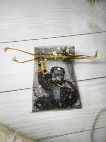 2pcs Muslim Prayer Beads & Tasbih Bracelet Set Package In A Gift Bag Handheld Ring Counter