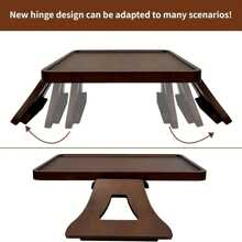 Couch Arm Table,Sofa Arm Clip Table,Bamboo Trayble Couch Arm Table, Clip On Tray Sofa Table For Couches. Sofa Arm Tray, Armchair Table For TV Dinners, Remotes, Drinks And Snacks, Brown - Brown - View 10