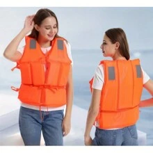 成人加大加厚救生衣一件装，适用于划船、钓鱼、救生、游泳等活动。 - 彩色 - 查看 3