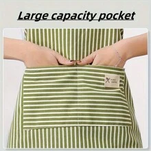 1pc Linen Apron, Suitable For Restaurant, Cafe Waiters, Home Kitchen, Universal Protective Apron - Household And Commercial Kitchen Cleaning Supplies - Multicolor - View 7