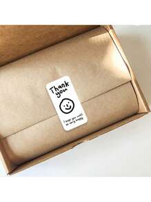 100pcs Thank You Stickers, Cute "Thank You" Gift Box Sealing Stickers, Party Gift Label Stickers