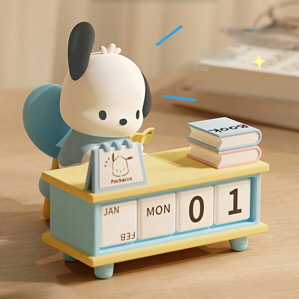 Sanrio 1 Stück süßer Sanrio Bauklötze Kalender - perfekt für Büro oder Schul Dekoration, ideales Geschenk für sie