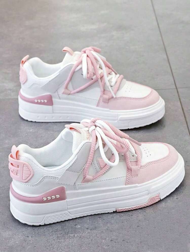 Zapatillas casual cálidas de PU rosa.Zapatos casuales para mujer de uso exterior, zapatillas de de moda, zapatos de patinaje para estudiantes, zapatos rosas, zapatos deportivos para mujer, zapatos de oficina, zapatos deportivos de exterior para mujer, zapatos a juego para ropa de yoga, zapatos de fiesta para mujer, Halloween - Rosa - Añade 9