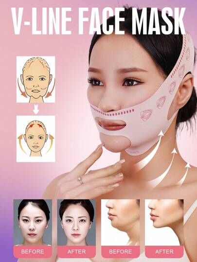 1pc New Anti-Wrinkle Sleeping Face Mask, V-Face Lifting Tightening Facial Slimming Bandage