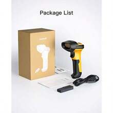 Inateck Barcode Scanner Wireless 2.4GHz 2600mAh Battery 60m Range Automatic Scanning P6 - Pro6 - View 6